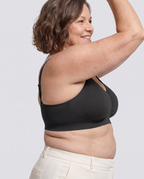 Soutien-gorge Halo MUE en noir, vu de profil