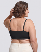 Soutien-gorge Halo MUE en noir, vu de dos, bande large