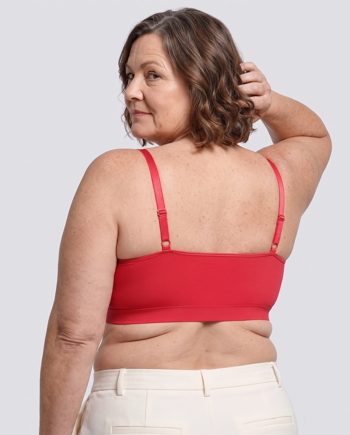 Soutien-gorge Halo MUE en rouge, vu de dos