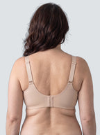 Soutien-gorge Écho MUE en nude, vu de dos : bande large et agrafes centrales