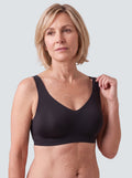 Soutien-gorge Lisière MUE en noir, porté de face