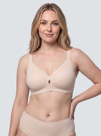 Soutien-gorge Souffle MUE en nude, porté de face