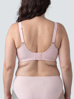 Soutien-gorge Écho MUE en rose, vu de dos