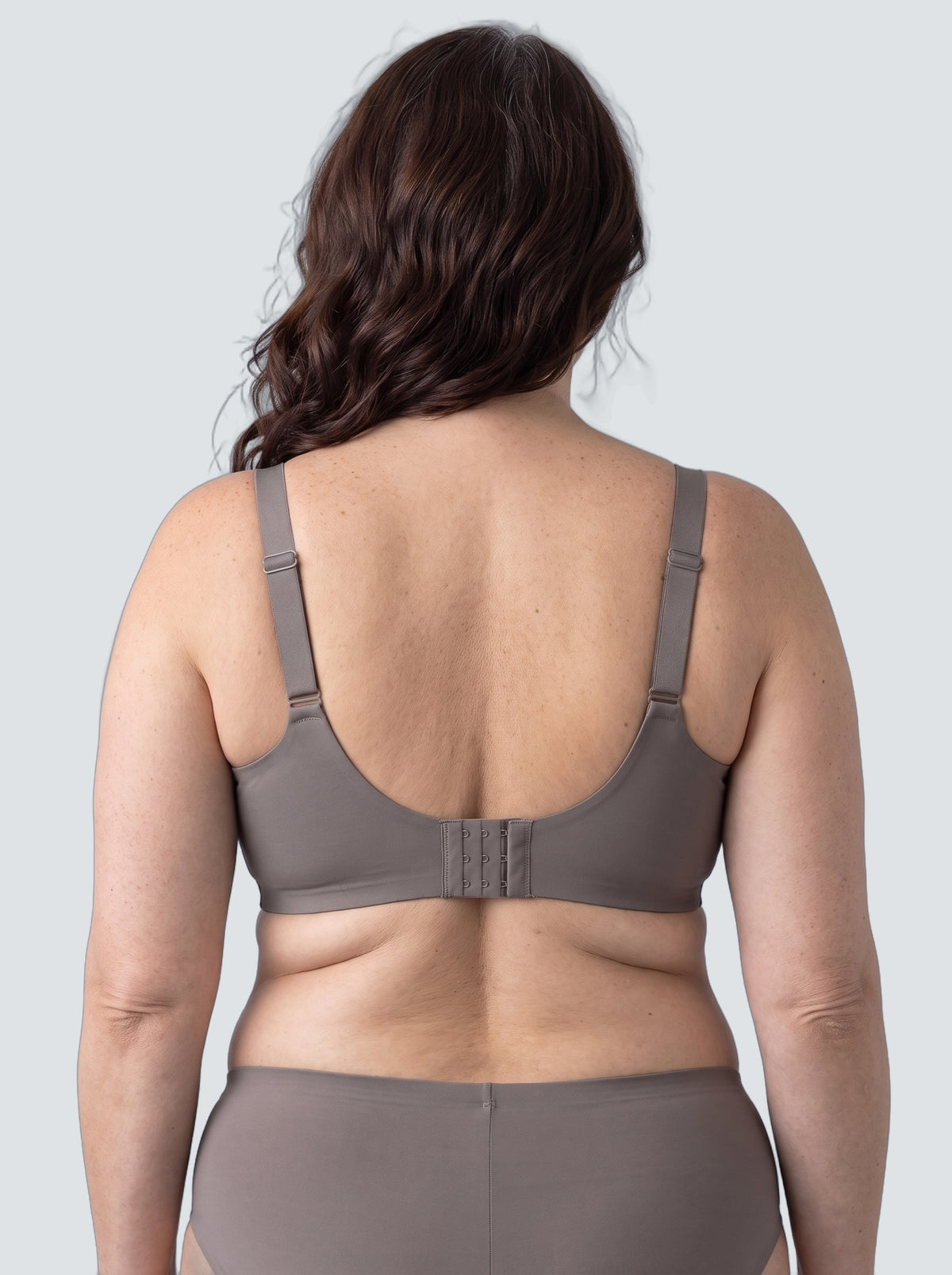 Soutien-gorge Écho MUE en gris, vu de dos