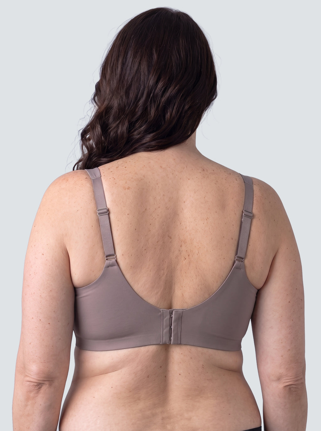 Soutien-gorge Aube MUE en gris clair, vu de dos