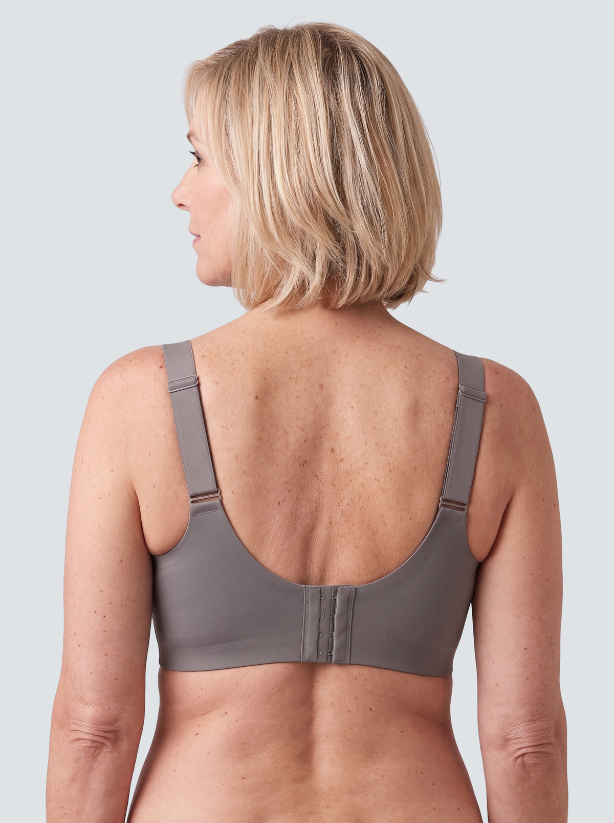 Soutien-gorge Lisière MUE en gris, vu de dos