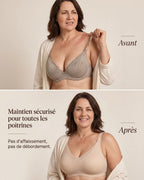 Avant / Après MUE — Soutien-gorge Écho — format vertical mobile