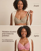 Avant / Après MUE — Soutien-gorge Éclosion — format vertical mobile
