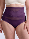 Culotte gainante Étreinte — prune face