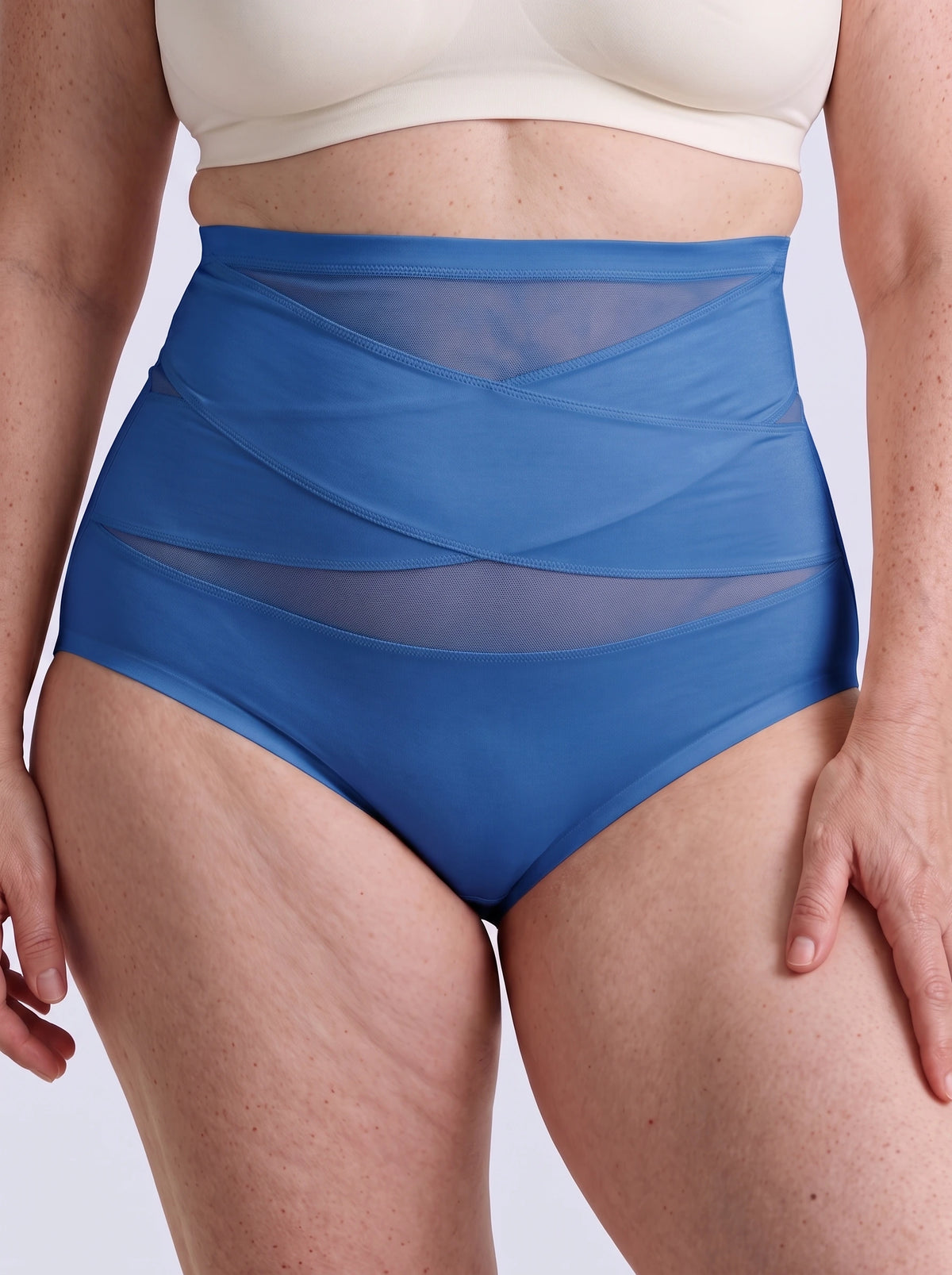 Culotte gainante Étreinte — bleu face