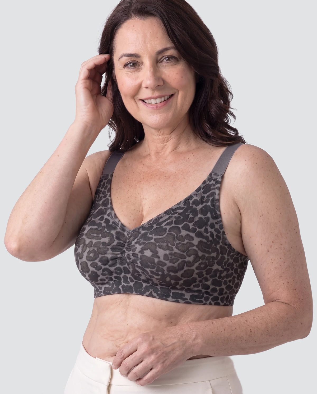 Soutien-gorge Fauve cendre, vue de face, MUE