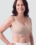 Soutien-gorge Fauve sable, vue de trois quarts, MUE