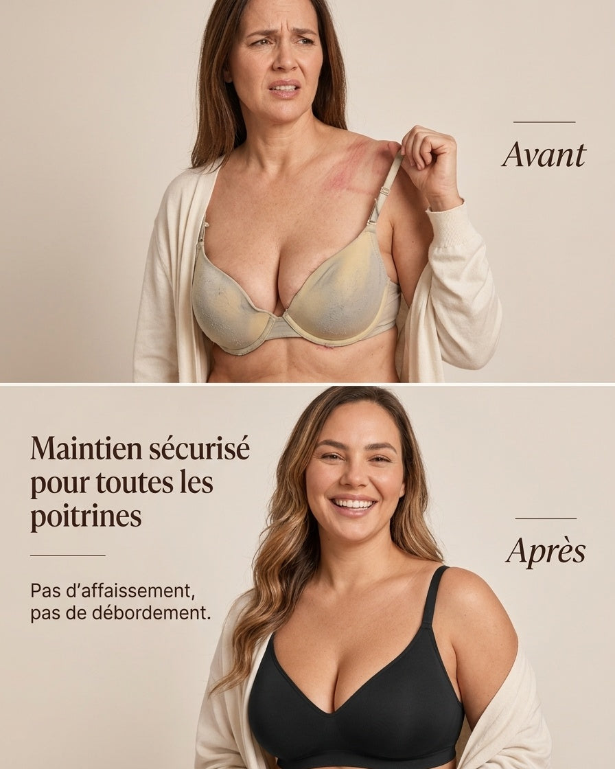 Avant / Après MUE — Soutien-gorge Halo — format vertical mobile
