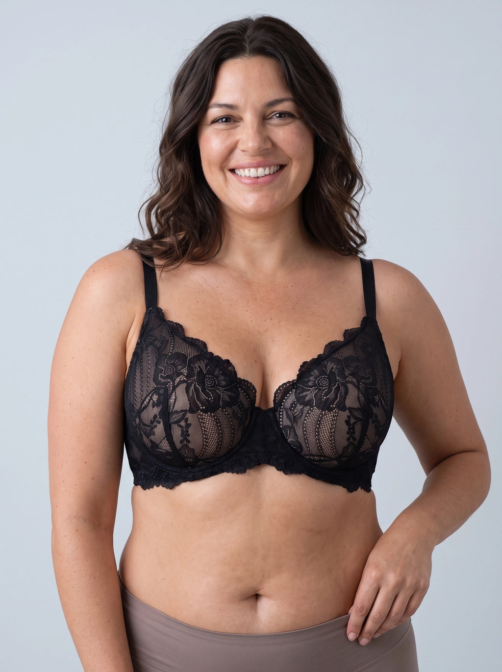 Soutien-gorge Pétale noir — vue de face