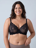 Soutien-gorge Pétale noir — vue de face