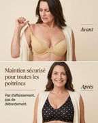 Avant / Après MUE — Soutien-gorge Pois — format vertical mobile