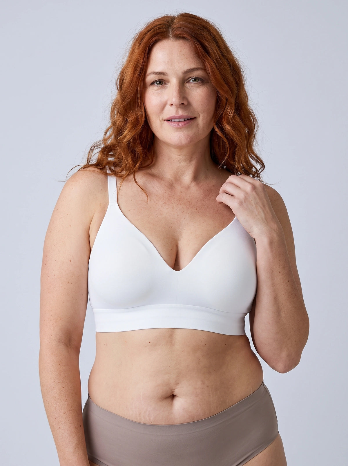Soutien-gorge Sillage blanc, vue de face