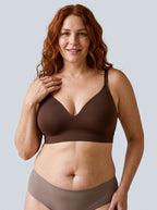 Soutien-gorge Sillage chocolat, vue de face