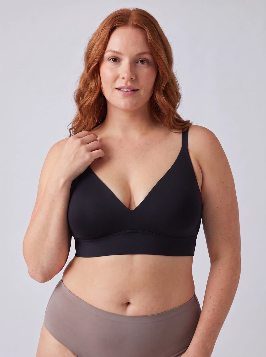 Soutien-gorge Sillage noir, vue de face