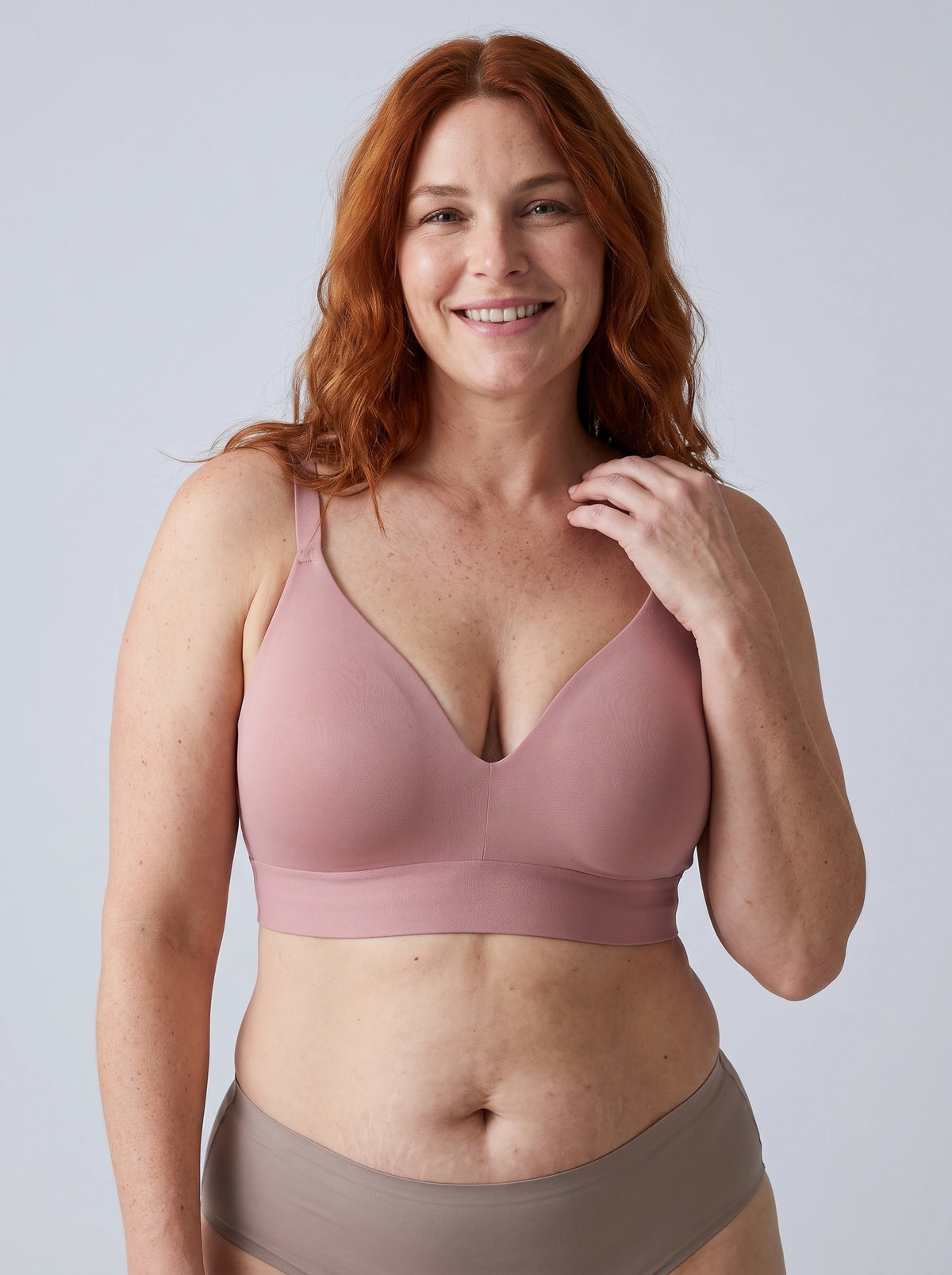 Soutien-gorge Sillage rose, vue de face